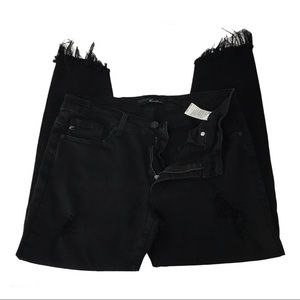 Black Distressed Ankle KanCan